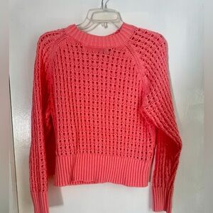 J CREW Pointelle Pink Sweater